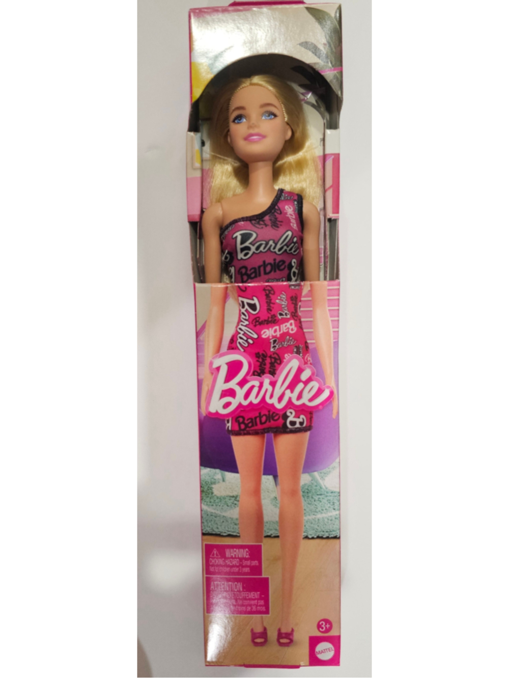 Girls Barbie Fashion Doll Pink and Black